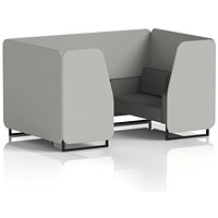 Brixworth 4 Seater Booth, Black Legs, Sumi Fabric, Tokyo Panels And Kobe Sofa