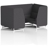 Brixworth 4 Seater Booth, White Legs, X2 Fabric, Arithmetic Panels And Sofa