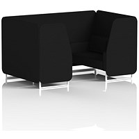 Brixworth 4 Seater Booth, White Legs, X2 Fabric, Diameter Panels And Sofa