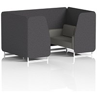 Brixworth 4 Seater Booth, White Legs, X2 Fabric, Arithmetic Panels And Number Sofa