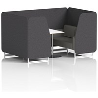 Brixworth 4 Seater Booth with Table, White Legs, White/Silver Table, X2 Fabric, Arithmetic Panels And Number Sofa