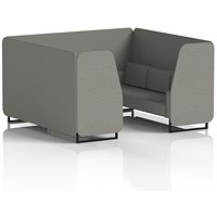 Brixworth 6 Seater Booth, Black Legs, X2 Fabric, Number Panels And Sofa