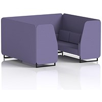 Brixworth 6 Seater Booth, Black Legs, Synergy Fabric, Order Panels And Sofa