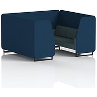 Brixworth 6 Seater Booth, Black Legs, X2 Fabric, Calculus Panels And Polygon Sofa