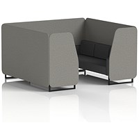 Brixworth 6 Seater Booth, Black Legs, X2 Fabric, Number Panels And Arithmetic Sofa