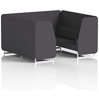 Brixworth 6 Seater Booth, White Legs, X2 Fabric, Arithmetic Panels And Sofa