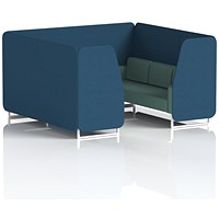 Brixworth 6 Seater Booth, White Legs, Sumi Fabric, Uto Panels And Handa Sofa Brixworth 6 Seater Booth, White Legs, Sumi Fabric, Uto Panels And Handa Sofa