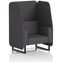 Brixworth 1 Seater Open Booth, Black Legs, X2 Fabric, Arithmetic Panels And Sofa