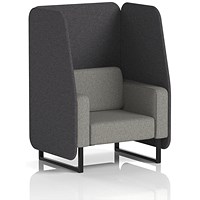 Brixworth 1 Seater Open Booth, Black Legs, X2 Fabric, Arithmetic Panels And Number Sofa