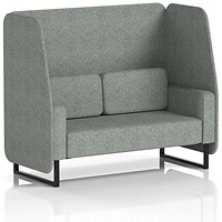Brixworth 2 Seater Open Booth, Black Legs, Rivet Fabric, Prime Panels And Sofa