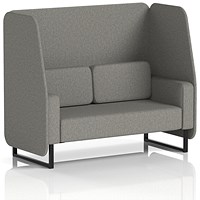 Brixworth 2 Seater Open Booth, Black Legs, X2 Fabric, Number Panels And Sofa