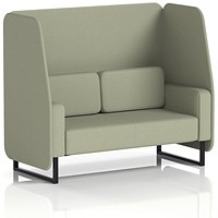 Brixworth 2 Seater Open Booth, Black Legs, Main Line Flax Fabric, Newbury Panels And Sofa