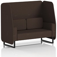Brixworth 2 Seater Open Booth, Black Legs, Synergy Fabric, Wed Panels And Sofa