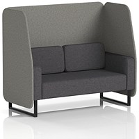 Brixworth 2 Seater Open Booth, Black Legs, X2 Fabric, Number Panels And Arithmetic Sofa