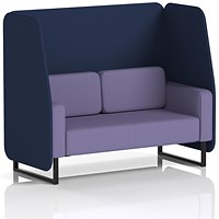 Brixworth 2 Seater Open Booth, Black Legs, Synergy Fabric, Alike Panels And Order Sofa