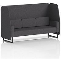 Brixworth 3 Seater Open Booth, Black Legs, X2 Fabric, Arithmetic Panels And Sofa