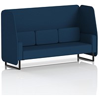Brixworth 3 Seater Open Booth, Black Legs, X2 Fabric, Calculus Panels And Sofa