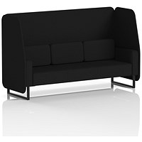 Brixworth 3 Seater Open Booth, Black Legs, X2 Fabric, Diameter Panels And Sofa