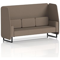 Brixworth 3 Seater Open Booth, Black Legs, X2 Fabric, Theory Panels And Sofa