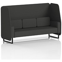 Brixworth 3 Seater Open Booth, Black Legs, Synergy Fabric, Mix Panels And Sofa