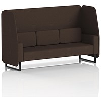 Brixworth 3 Seater Open Booth, Black Legs, Synergy Fabric, Wed Panels And Sofa