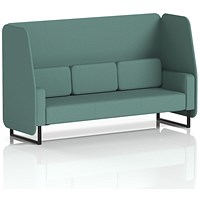 Brixworth 3 Seater Open Booth, Black Legs, Sumi Fabric, Handa Panels And Sofa