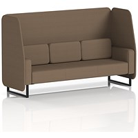 Brixworth 3 Seater Open Booth, Black Legs, Sumi Fabric, Osaka Panels And Sofa