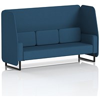 Brixworth 3 Seater Open Booth, Black Legs, Sumi Fabric, Uto Panels And Sofa