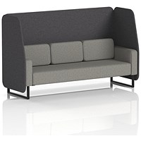 Brixworth 3 Seater Open Booth, Black Legs, X2 Fabric, Arithmetic Panels And Number Sofa