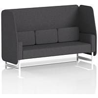Brixworth 3 Seater Open Booth, White Legs, X2 Fabric, Arithmetic Panels And Sofa