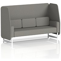 Brixworth 3 Seater Open Booth, White Legs, X2 Fabric, Number Panels And Sofa