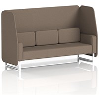 Brixworth 3 Seater Open Booth, White Legs, X2 Fabric, Theory Panels And Sofa
