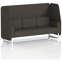 Brixworth 3 Seater Open Booth, White Legs, Main Line Flax Fabric, Temple Panels And Sofa