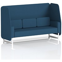Brixworth 3 Seater Open Booth, White Legs, Sumi Fabric, Uto Panels And Sofa