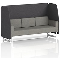 Brixworth 3 Seater Open Booth, White Legs, X2 Fabric, Arithmetic Panels And Number Sofa