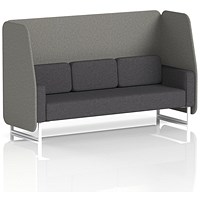 Brixworth 3 Seater Open Booth, White Legs, X2 Fabric, Number Panels And Arithmetic Sofa