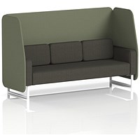 Brixworth 3 Seater Open Booth, White Legs, Main Line Flax Fabric, Monument Panels And Temple Sofa