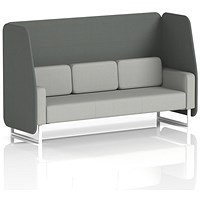 Brixworth 3 Seater Open Booth, White Legs, Sumi Fabric, Kobe Panels And Tokyo Sofa