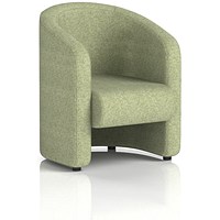 Lamport Armchair, With Black Feet, In Rivet Fabric, Burnish