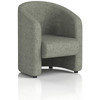 Lamport Armchair, With Black Feet, In Rivet Fabric, Vitreous Lamport Armchair, With Black Feet, In Rivet Fabric, Vitreous