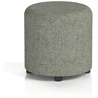 Harlestone Small Round Stool, In Rivet Fabric, Vitreous Body And Top Harlestone Small Round Stool, In Rivet Fabric, Vitreous Body And Top