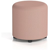 Harlestone Small Round Stool, In Yoredale Fabric, Kidstone Body And Top