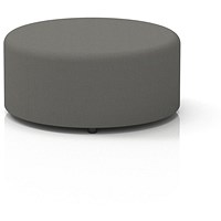 Harlestone Large Round Stool, In Yoredale Fabric, Hardraw Body And Top