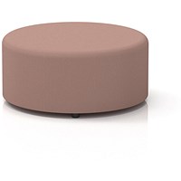 Harlestone Large Round Stool, In Yoredale Fabric, Kidstone Body And Top