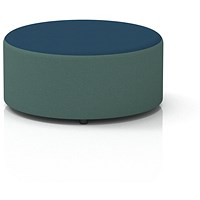 Harlestone Large Round Stool, In Sumi Fabric, Handa Body Uto Top