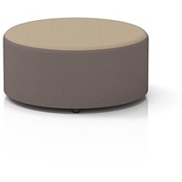 Harlestone Large Round Stool, In Yoredale Fabric, Settle Body Gordale Top