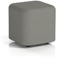 Harlestone Small Square Stool, In Yoredale Fabric, Hardraw Body And Top