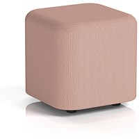Harlestone Small Square Stool, In Yoredale Fabric, Kidstone Body And Top