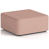 Harlestone Large Square Stool, In Yoredale Fabric, Kidstone Body And Top