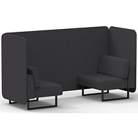 Brixworth 2 Seater Bench Booth, Black Legs, X2 Fabric, Arithmetic Panels And Sofa